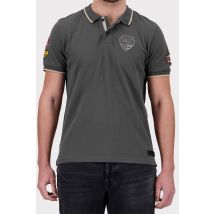 STEVE MCQUEEN - Polo de algodón negro azabache con el escudo de Steve McQueen