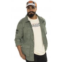 VON DUTCH - Chaqueta de algodón color caqui de estilo militar