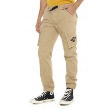 VON DUTCH - Pantaloni cargo in cotone beige