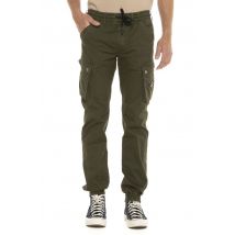 VON DUTCH - Pantaloni cargo in cotone color cachi