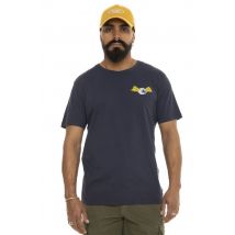 VON DUTCH - T-shirt in cotone blu navy con logo a forma di occhio alato