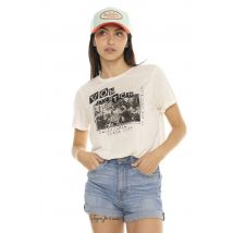 VON DUTCH - T-shirt bianca da donna con stampa biker