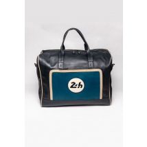 24H LE MANS - Grande borsa da viaggio in pelle blu oceano e blu navy