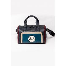 24H LE MANS - Bolso de mano de piel 24H Le Mans azul océano y azul marino