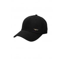 AERONAUTICA MILITARE - Gorra negra con logotipo de águila de metal.