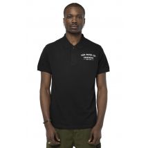 VON DUTCH - Polo in cotone nero con cuore e schiena ricamati