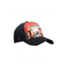 ROCK N FREE LIFE - Gorra de camionero con estampado de garaje de pin-up
