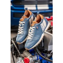 CARROLL SHELBY - Sneakers in pelle blu Carroll Shelby