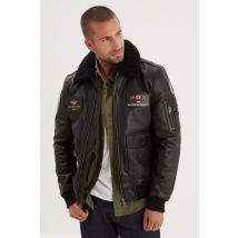 MARINE NATIONALE - Giacca di pelle nera della Marina francese