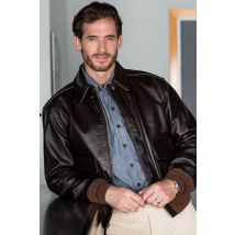 COCKPIT USA - Giubbotto bomber in pelle A-2 prodotto negli USA