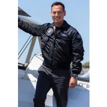 TOP GUN - Giubbotto bomber in nylon nero Top Gun