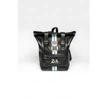 24H LE MANS - Mochila de cuero negra