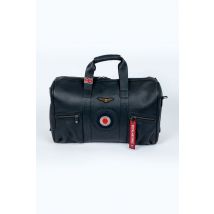 ROYAL AIR FORCE - Borsa da viaggio in pelle blu navy con tema aviazione