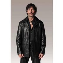 REDSKINS - Elegante e robusta giacca in pelle nera