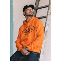 VON DUTCH - Sudadera con capucha naranja para hombre