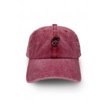 KOME'S ROAD - Gorra de algodón morada con logo de calavera bordado