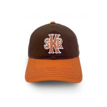 KOME'S ROAD - Gorra de algodón marrón y óxido con logotipo de letra bordado