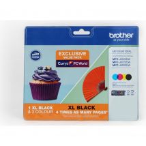 BROTHER LC123/LC129XL Cyan, Magenta, Yellow & Black Ink Cartridges - Multipack, Black & Tri-colour