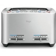 SAGE BTA845UK Smart 4-Slice Toaster - Silver, Silver/Grey