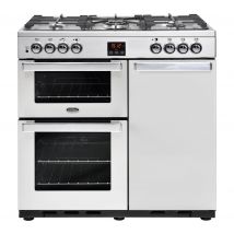 BELLING Gourmet 90DFT 90 cm Dual Fuel Range Cooker - Stainless Steel, Stainless Steel