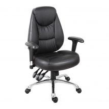 TEKNIK Portland Leather-look Operator Chair - Black