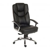 Teknik Skyline 9413086 Leather Tilting Executive Chair - Black