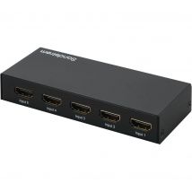 SANDSTROM SHDSW18 5-Port HDMI Switch Box, Black