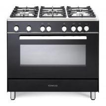 KENWOOD CK307G 90 cm Gas Range Cooker  Black & Chrome, Black