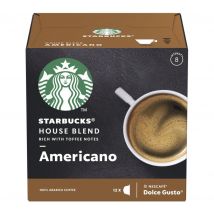 STARBUCKS Dolce Gusto House Blend Americano Coffee Pods - Pack of 12, Brown