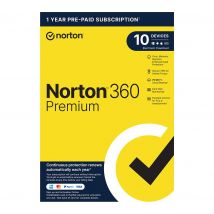NORTON 360 Premium - 1 year (automatic renewal) for 10 devices