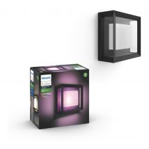 PHILIPS HUE Econic White & Colour Ambiance Smart Outdoor LED Wall Light - Black
