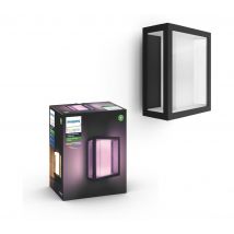 PHILIPS HUE Impress White & Colour Ambiance Smart Outdoor LED Wall Light - Black, Large