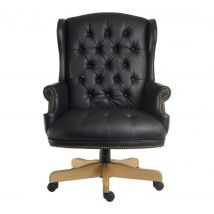 TEKNIK Chairman Noir Bonded-leather Tilting Executive Chair - Black