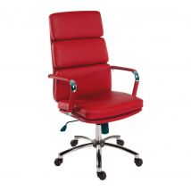 TEKNIK Deco 1097RD Faux-Leather Tilting Executive Chair - Red