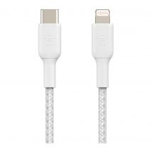 BELKIN Braided USB Type-C to Lightning Cable - 1 m, White, White