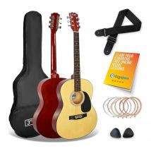 3RD AVENUE STX10 Acoustic Guitar Bundle - Natural, Yellow,Red