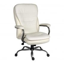 TEKNIK Goliath 6988 Bonded Leather Tilting Executive Chair - White