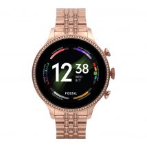 FOSSIL Gen 6 FTW6077 Smart Watch with Google Assistant - Rose Gold, Stainless Steel Strap, Universal, Stainless Steel