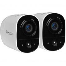 TOUCAN TWCK200WU-2EF Full HD 1080p WiFi Security Camera Kit - 2 Cameras, Black,White