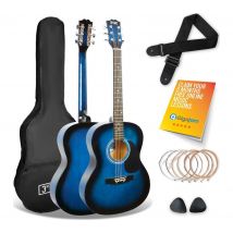 3Rd Avenue STX10ABBPK Acoustic Guitar Bundle - Blue Burst