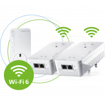 DEVOLO Magic 2 8826 WiFi 6 Powerline Starter Kit - Triple Pack, White