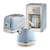 ARIETE Vintage ARPK15 Toaster, Kettle & Coffee Machine Bundle - Blue