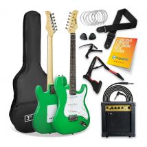 3RD AVENUE Full Size 4/4 Electric Guitar Bundle - Green, Green