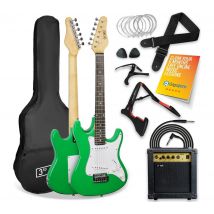 3RD AVENUE 3/4 Size Electric Guitar Bundle - Green, Green