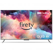 65" AMAZON Omni QLED Series Fire TV QL65F601U  Smart 4K Ultra HD HDR TV with Dolby Vision IQ and Amazon Alexa, Silver/Grey