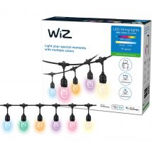WIZARD Smart LED Outdoor String Lights with Alexa & Google Assistant - Black