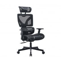 ADX Ergonomic X 24 Gaming Chair - Black & Grey, Black,Silver/Grey