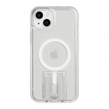 TECH21 Evo Crystal Kick iPhone 15 Plus Case with MagSafe - Clear & White, White,Clear