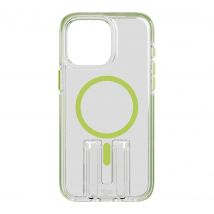 TECH21 Evo Crystal Kick iPhone 15 Pro Max Case with MagSafe - Clear & Lime, Clear,Green