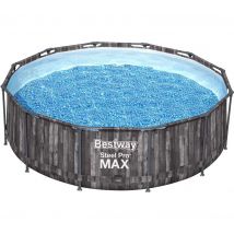 BESTWAY 12ft Steel Pro Max BW5614XGB Round Swimming Pool - Grey